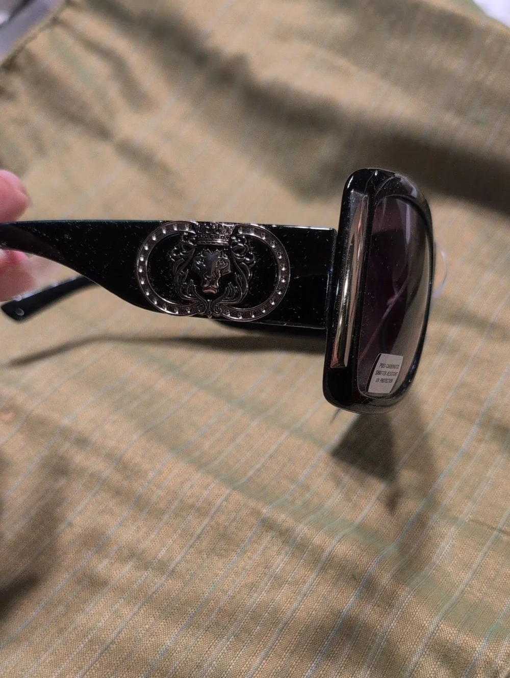 Kleo Oversized Dark Transparent Teal Sunglasses with Black Gradient Lenses